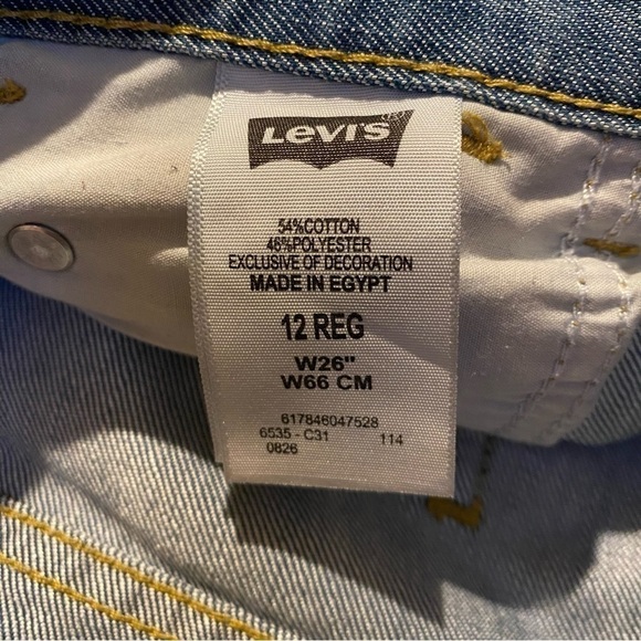 LEVI’S Boys Light Blue Cargo Jean Shorts Size 12 Reg - Picture 7 of 8